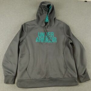 Under Armour Hoodie Mens XL Loose Pullover Fleece Sweatshirt Gray Long Sleeve